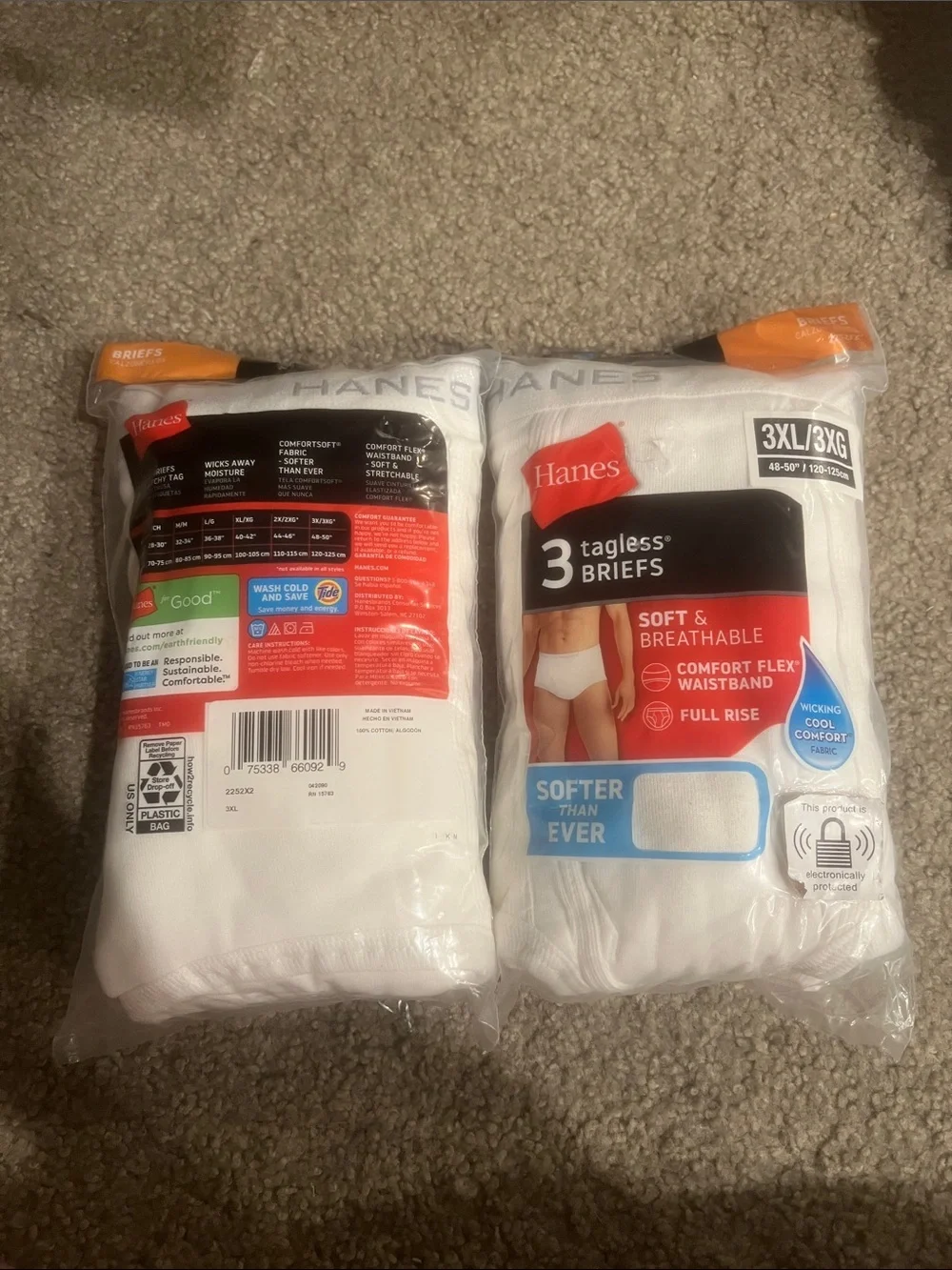 Hanes items total
